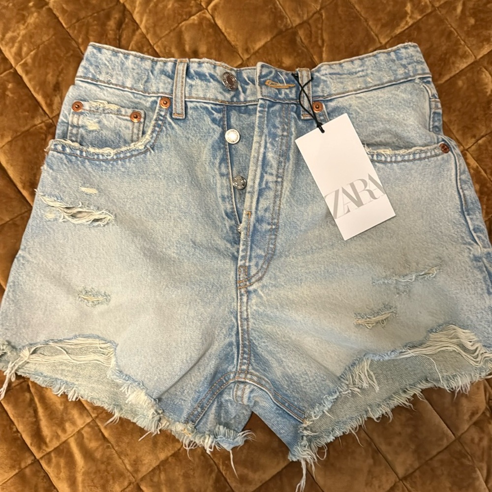 Zara high rise shorts